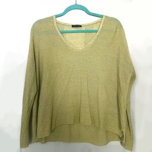 Eileen Fisher Organic Linen Sweater Knit  - Frosted Lime